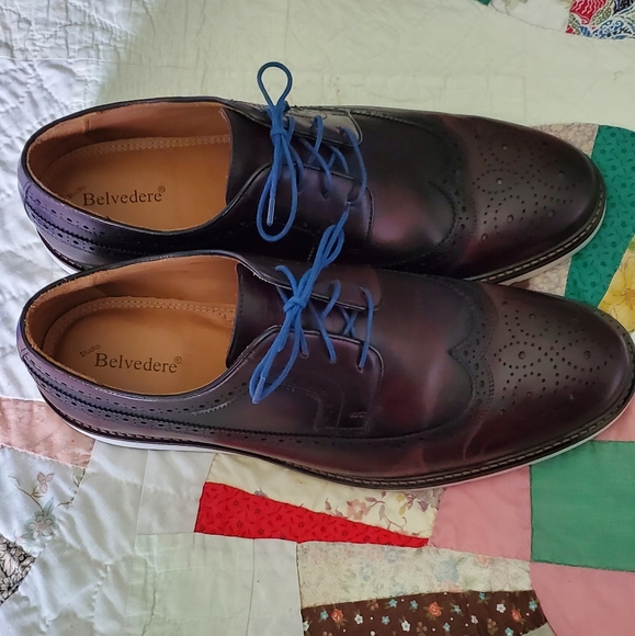 Belvedere Leandro Burgundy Wingtip Derbys - Picture 4 of 7